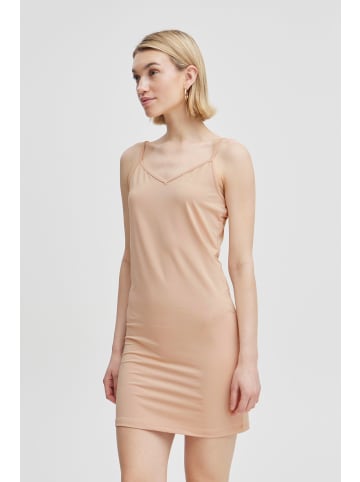 b.young Kleid Regular Fit Mini Spaghettiträger figurbetonend in Beige
