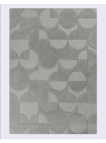 KADIMA DESIGN Eleganter Wollteppich, rutschfest und komfortabel in Grau