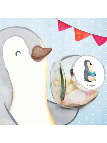 Mr. & Mrs. Panda keksdose glas Pinguin Buch ohne Spruch in Weiß