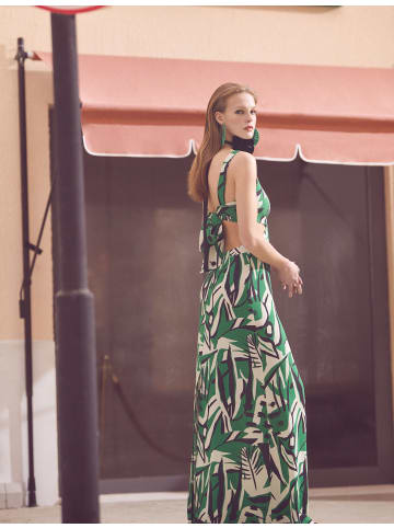 KOTON Kleid in Grün Gemustert