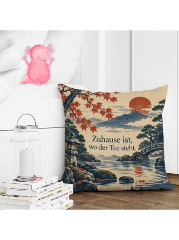 Mr. & Mrs. Panda Sofa Kissen Japanischer Garten stilisiert Desig... in Weiß