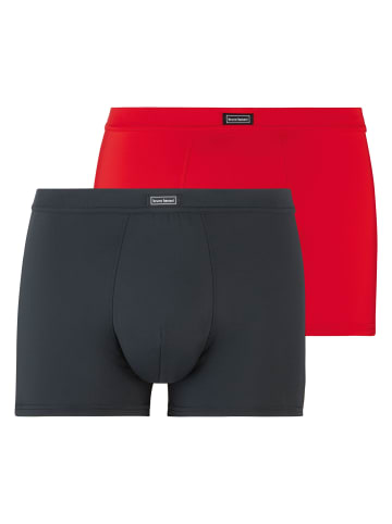 Bruno Banani Boxershort 2er Pack in Schwarz/Rot