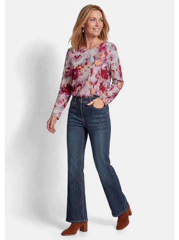 GOLDNER Denimhose CARLA mit ausgestelltem Bein in blau