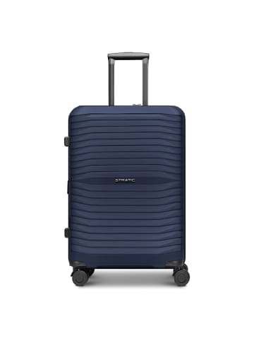 Shine 4 Rollen Trolley 66 cm mit Dehnfalte navy blue