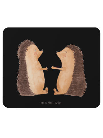 Mr. & Mrs. Panda Maus-Pad Igel Liebe ohne Spruch in Schwarz