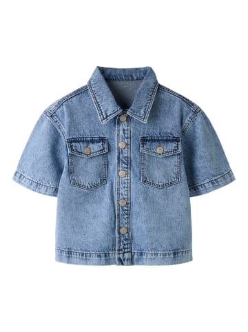name it Hemd in Light Blue Bleached Denim