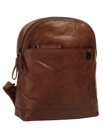 SPIKES & SPARROW Rucksack BACKPACK echt Leder in cognac