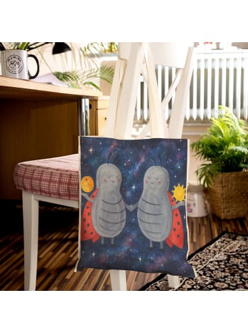 Mr. & Mrs. Panda Stoffbeutel Sternzeichen Zwilling Design ohne S... in Weiß