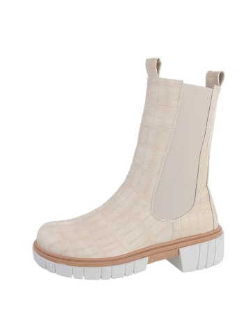 Ital-Design Stiefelette in Beige