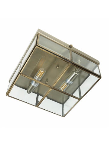 Licht-Erlebnisse Deckenlampe Ø 25 x (H)10 cm in Bronze