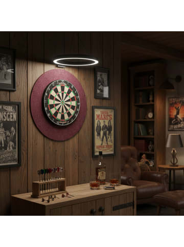 relaxdays 4-tlg. Dartscheibe-Schutzring Set in Bordeaux  - Ø 60 cm