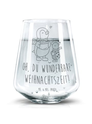 Mr. & Mrs. Panda Becherglas Smörle Winterzeit mit Spruch in Transparent