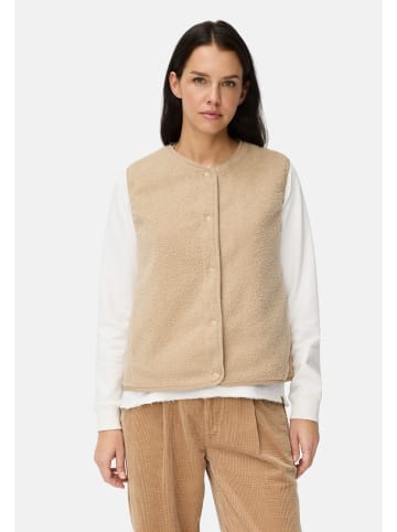 Camel Active Fleece-Weste mit Knopfverschluss in Cashmere