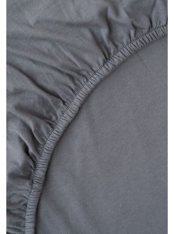 MELA Jersey Spannbetttuch Style PAMBAN in basalt grau