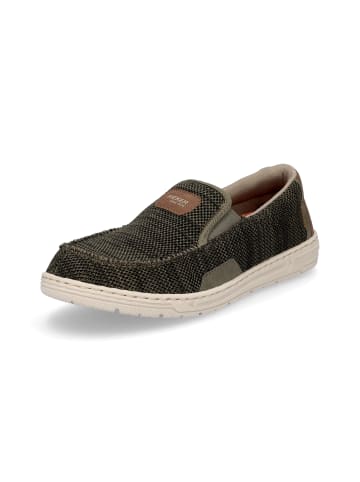 rieker Slipper in khaki grün