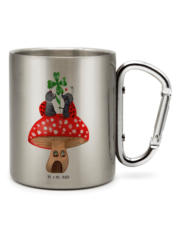 Mr. & Mrs. Panda Tasse Marienkäfer Fliegenpilz ohne Spruch in Silber