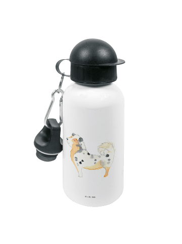 Mr. & Mrs. Panda Kindertrinkflasche Hund Australien Shepherd ohn... in Weiß