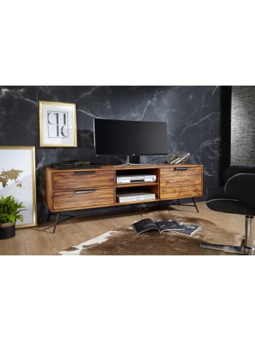 KADIMA DESIGN Lowboard NISHAN 160x54x40 cm Massiv Holz, Design Hifi-Board
