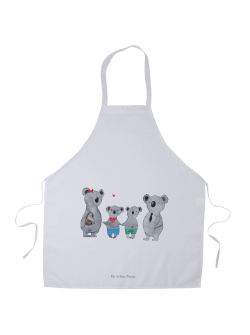 Mr. & Mrs. Panda Schürze Koala Familie zwei ohne Spruch in Weiß