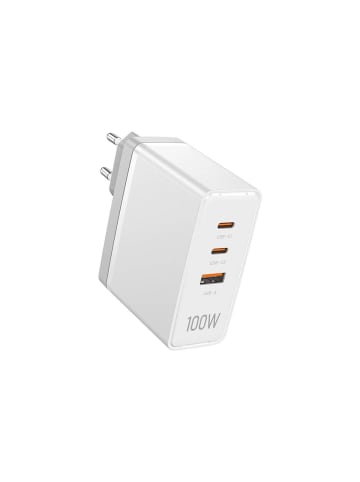 Wisam® Schnell-Ladegerät 2xUSB-C, USB-A, 100W/100W/30W, GaN (weiß)
