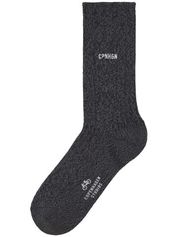 Copenhagen Studios Basicsocken in 1x schwarz meliert