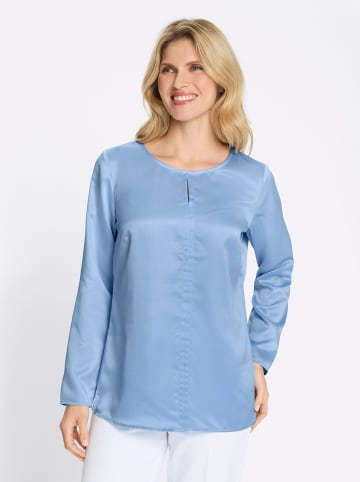 Sieh an! Satin-Bluse in eisblau