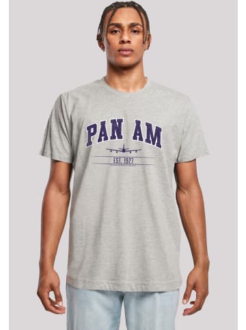 F4NT4STIC T-Shirt Pan Am College Est 1927 in grau meliert