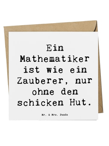 Mr. & Mrs. Panda Einladungskarte Spruch Mathematiker Magie mit S... in Weiß