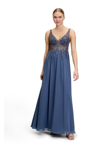 Vera Mont Abendkleid mit Stickerei in Blue Stone