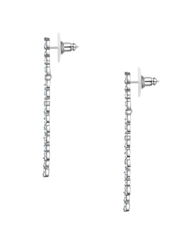 Yokoamii Ohrringe aus Messing mit Zirkonia in silber