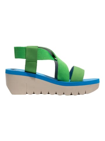 Fly London Sandalen in Grün/Blau