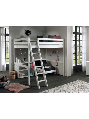 58 aufm Kessel HOCHBETT Karolina 209x190x215 aus Massivholz+MDF in Weiß