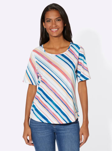 WITT WEIDEN Streifenshirt in mint-orchidee-bedruckt