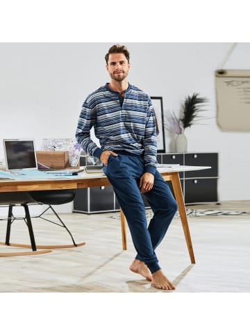 REDBEST Single-Jersey Schlafanzug in dunkelblau