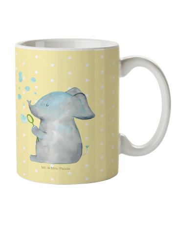 Mr. & Mrs. Panda Kindertasse Elefant Seifenblasen ohne Spruch in Gelb Pastell