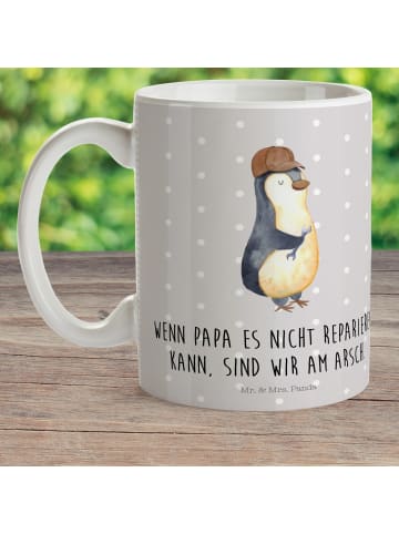 Mr. & Mrs. Panda Kindertasse Wenn Papa es nicht reparieren kann,... in Grau Pastell