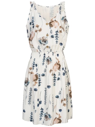 Cloud5ive Cloud5ive Dress with buttons and knot details floral print in white