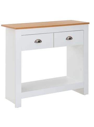 KADIMA DESIGN Konsolentisch 85x35x76 cm / Eiche Design Anrichte Modern Schmal