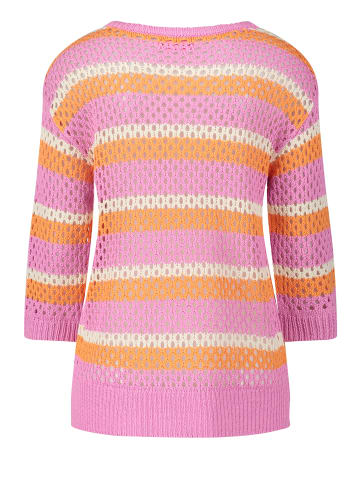 Betty Barclay Grobstrick-Pullover mit Streifen in Patch Pink/Orange