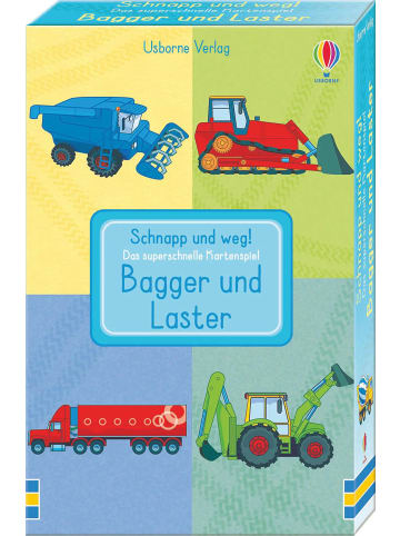 Usborne Schnapp und weg! Das superschnelle Kartenspiel: Bagger und Laster