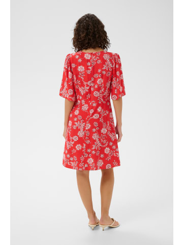 Kaffe Kleid KAamina Tight fit in Poppy Red Chalk Flower