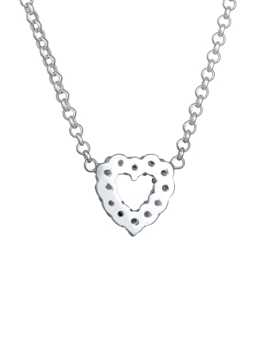 Elli DIAMONDS  Halskette 925 Sterling Silber Herz in Silber