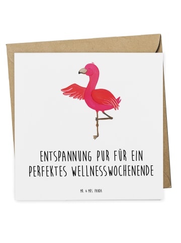 Mr. & Mrs. Panda Gutschein Perfektes Wellnesswochenende mit Spruch in Weiß