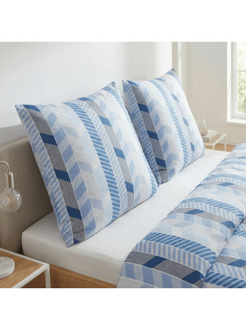 Traumschloss Renforcé Bettwäsche - gemustert, blau in blau