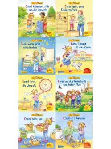 Carlsen Buch - Pixi-8er-Set 300: Neue Abenteuer mit Conni (8x1 Exemplar), 8 Teile