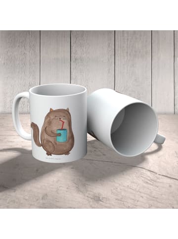 Mr. & Mrs. Panda Plastikbecher Katze Dose ohne Spruch in Weiß