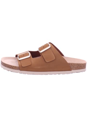 natural sense Damen Pantoletten Tieffußbett-bis30mm in braun