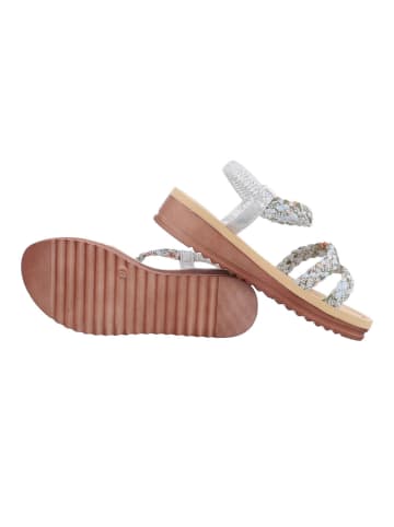 Ital-Design Sandale & Sandalette in Silber und Blau