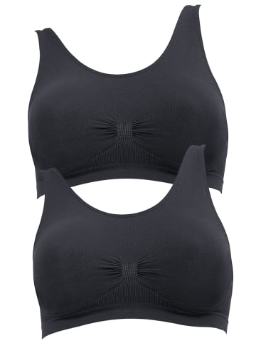 Anita 2er Pack Schwangerschafts-Bustier Seamless in Schwarz Schwarz