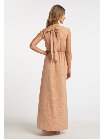 IZIA Damen Maxikleid in Orange Beige